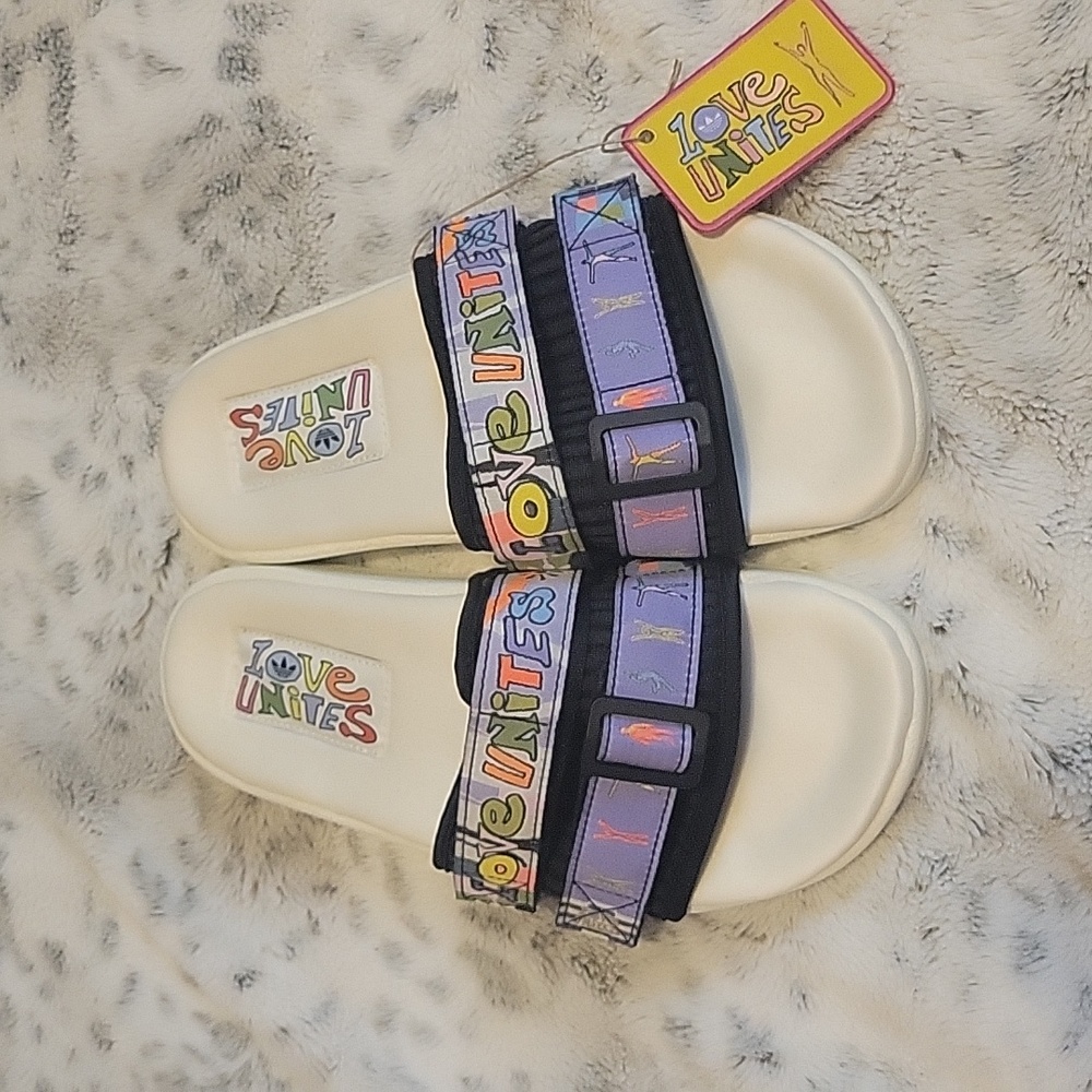 NWT Adidas Adilette Love Unites Sandals
